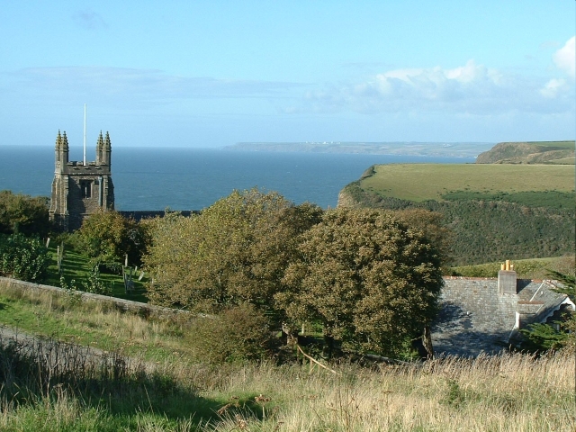 Although Port Quinn was the final model, the inspiration for "Paradise" came from a village on the coast of Devon: St Gennys.  Marcia was much taken with the way the hamlet and church snuggled down into the land as if to protect itself from the wild gales that pound this coast in the winter.